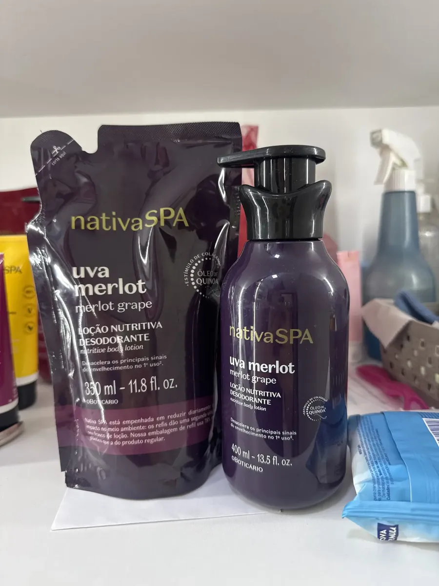 Combo Nativa Spa Uva Merlot: Loção Corporal 400ml + Refil 35