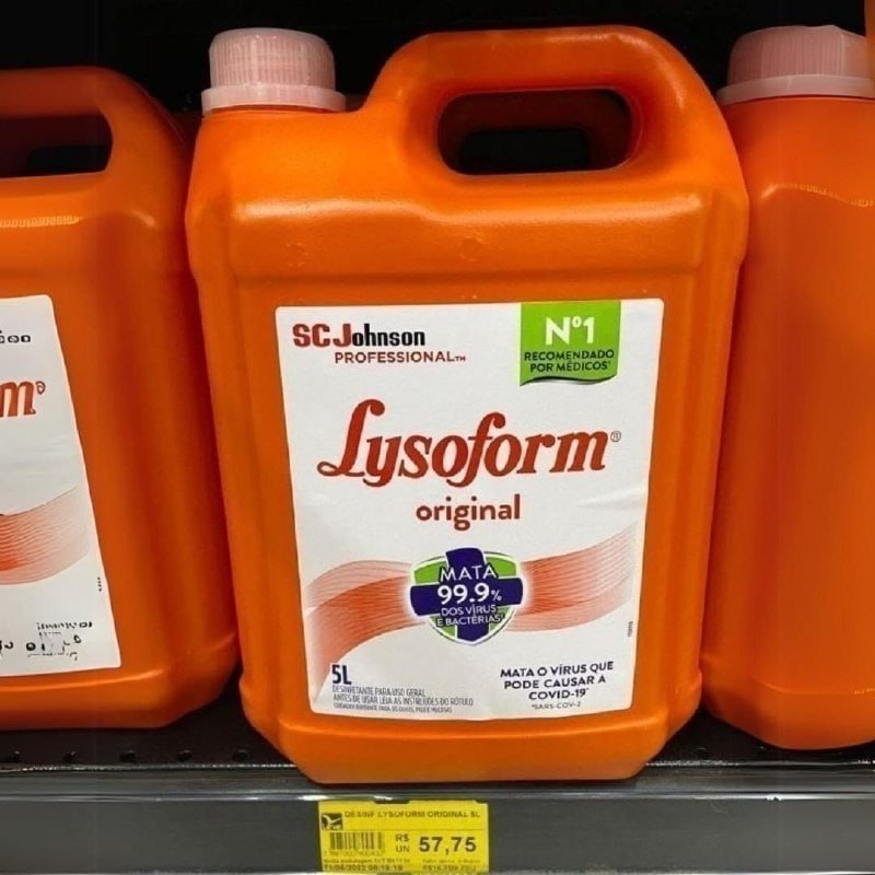 Lysoform Original, Desinfetante Líquido, Limpeza Casa, 5L