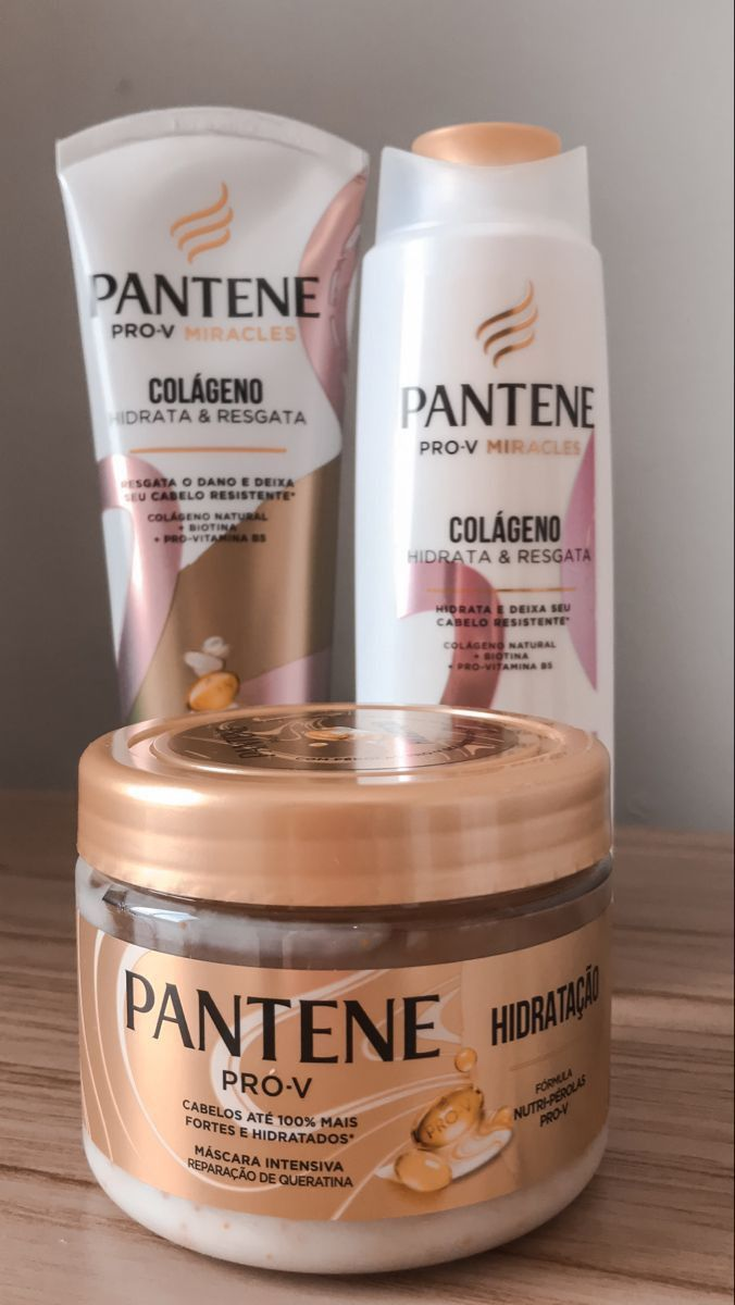 Kit Pantene Shampoo 510ml, Condicionador 510ml e Máscara Colágeno 550ml | Shopee Brasil