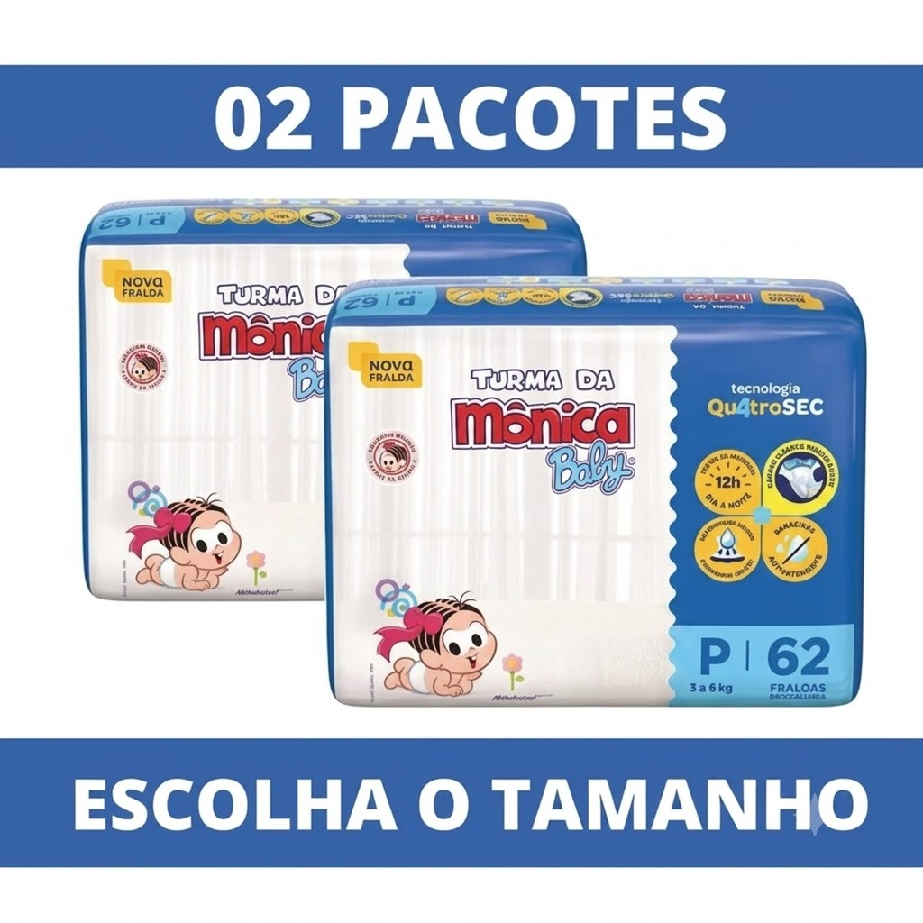 Fralda Monica Mega - Escolha o tamanho | Shopee Brasil
