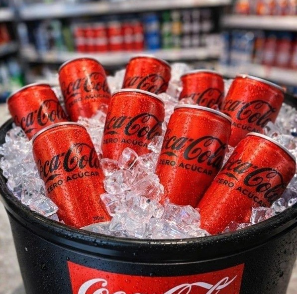 Coca Cola Sem Açúcar Lata 310ml, 6 unidades