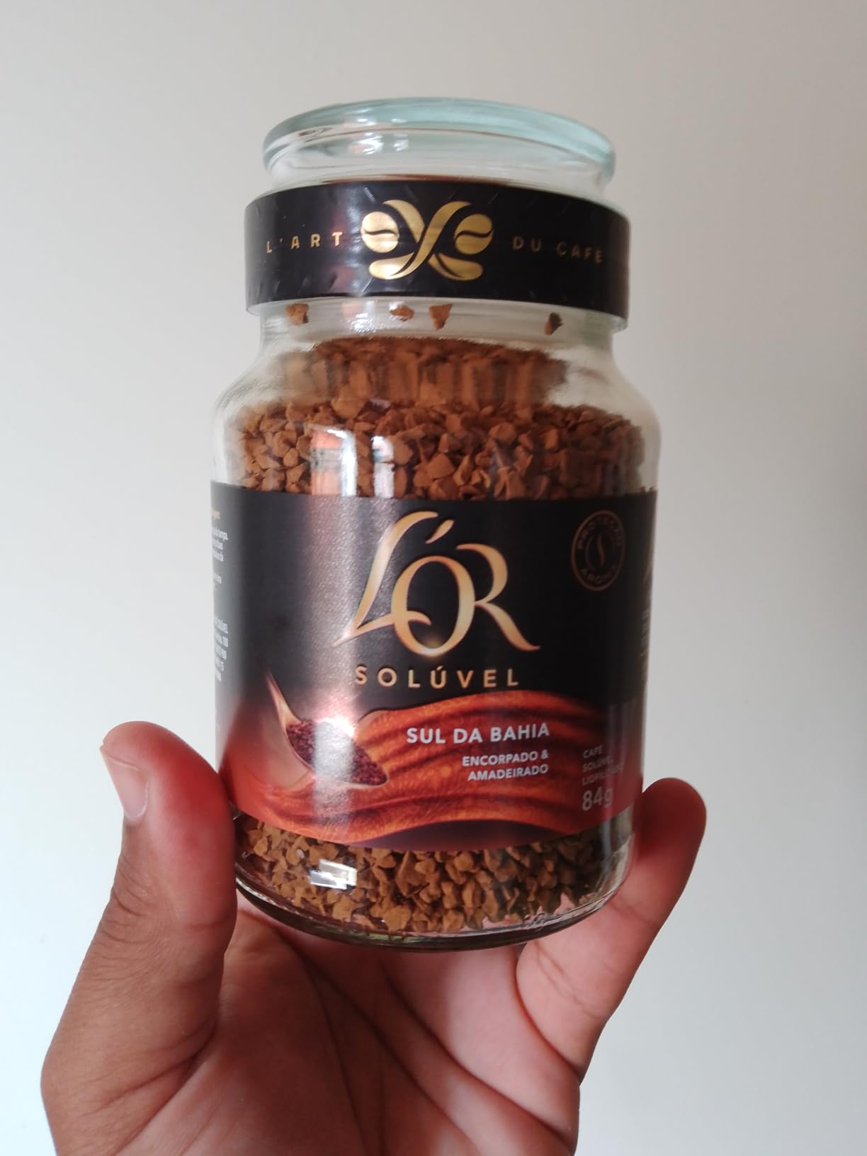 L'OR Café Solúvel Sul Da Bahia L'Or Vidro 84G