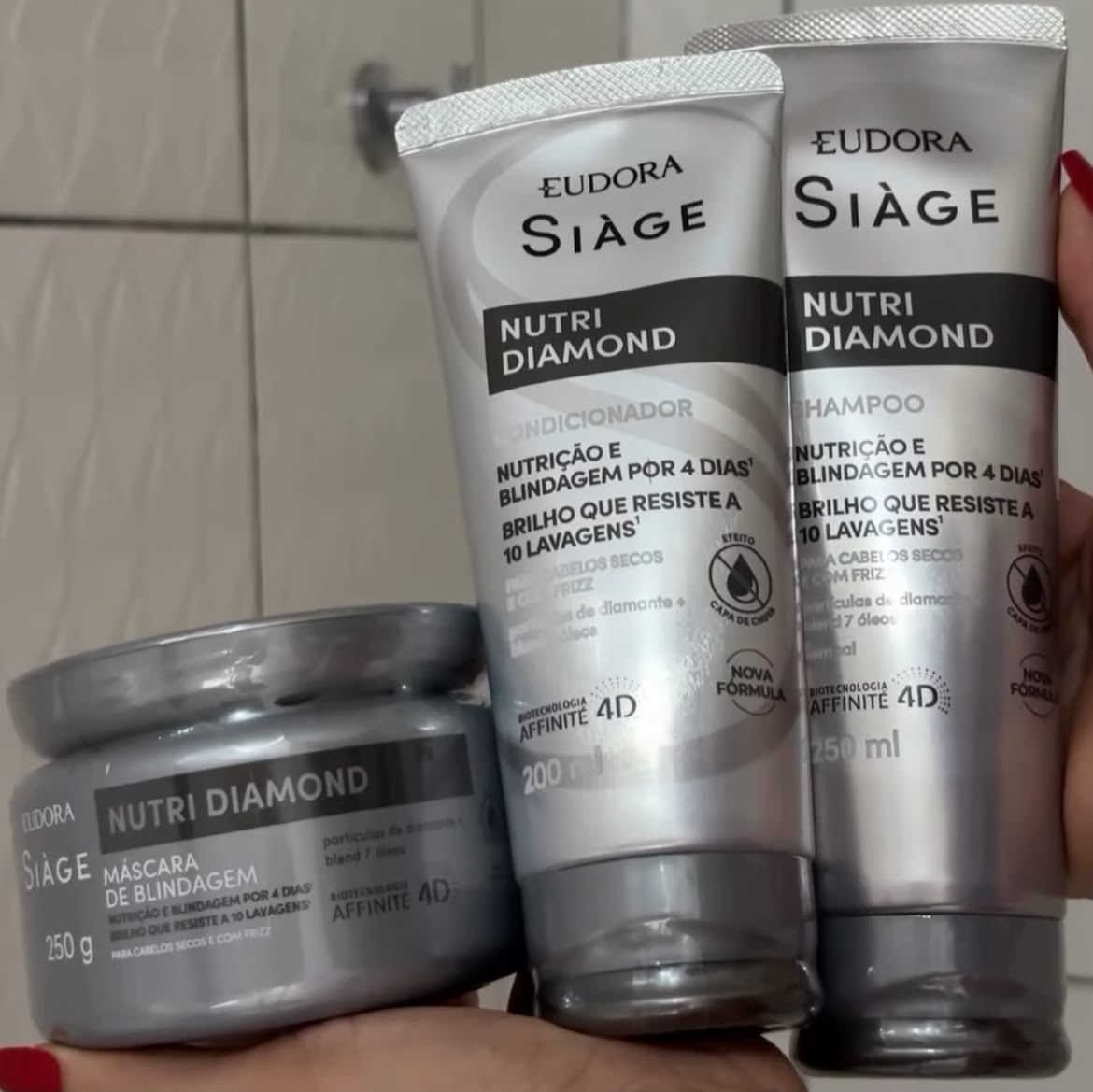 Combo Siàge Nutri Diamond Shampoo, Condicionador E Máscara