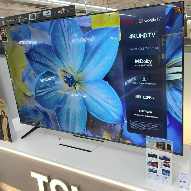Smart TV 50" TCL 4K UHD QLED 50P7K Google TV AiPQ Google Assistente 3 HDMI - Smart Tv - Magazine Promosam