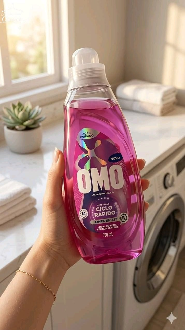 Lava-Roupas Líquido Omo Ciclo Rápido Ação Cuidado Frasco 1,4l