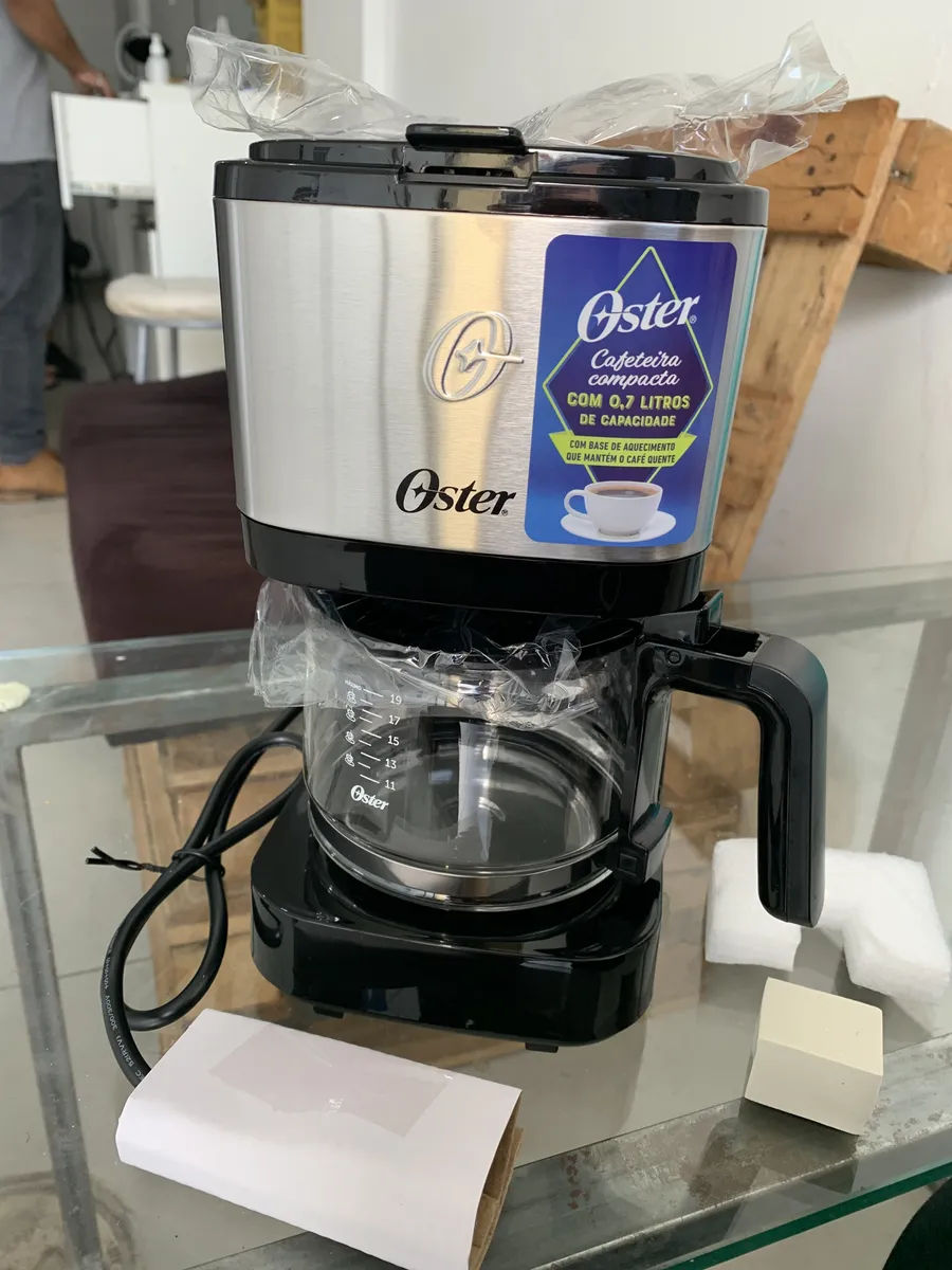 Cafeteira Elétrica Oster Compacta OCAF300 19 Cafés Preto - Cafeteira Elétrica - Magazine Promosam