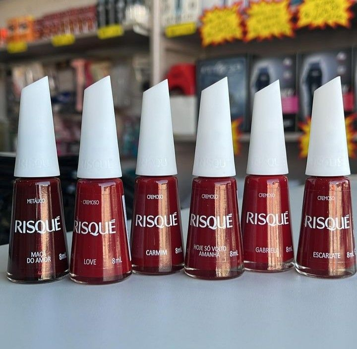 Kit 15 Esmaltes Risque Atacado Cores Tons Quentes Vermelho Laranja Roxo | Shopee Brasil
