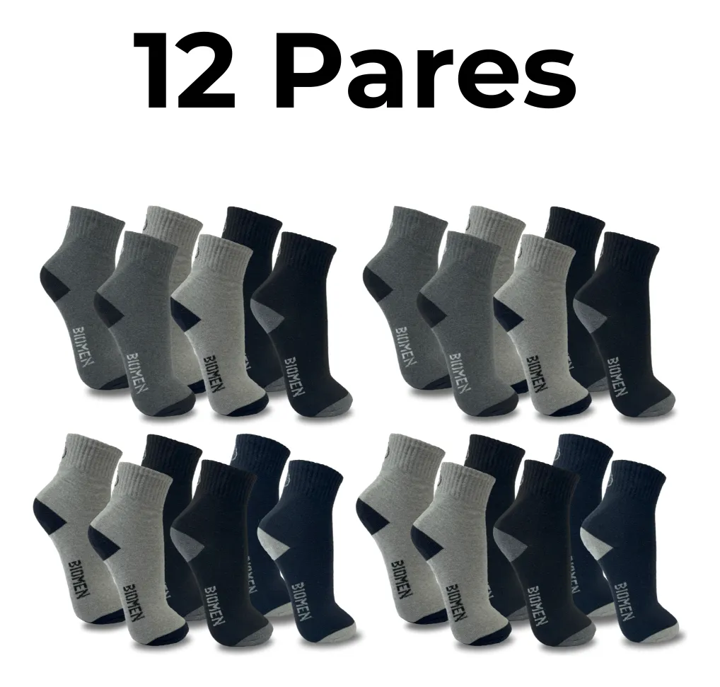 Kit 12 Pares Meia Masculina Cano Longo Conforto