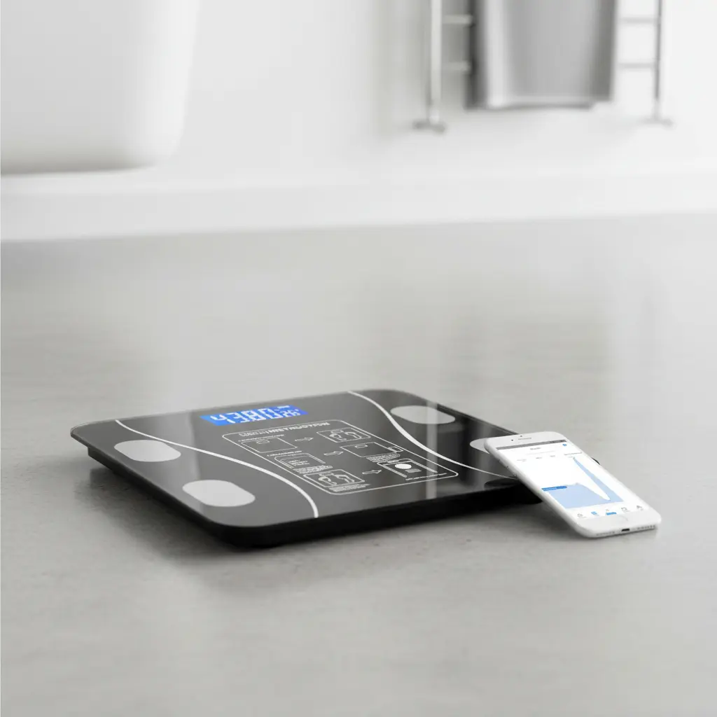 Balanca Digital Biopedância Bluetooth Aparelho Capacidade Máxima De 180kg App Gratuito Para Android E Para Ios