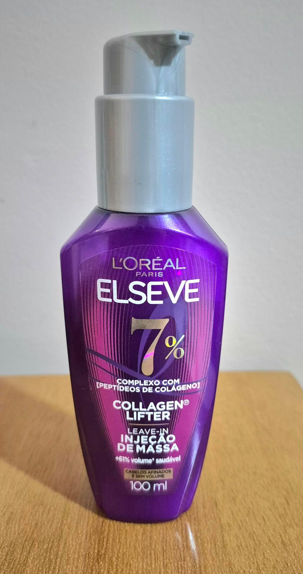 Elseve Collagen Lifter Leave-in Sérum Capilar Para Cabelos Finos Injeção de Massa com Peptídeos de Colágeno Aumenta o Volume em 61% e Encorpa os Fios por 72h 100ml