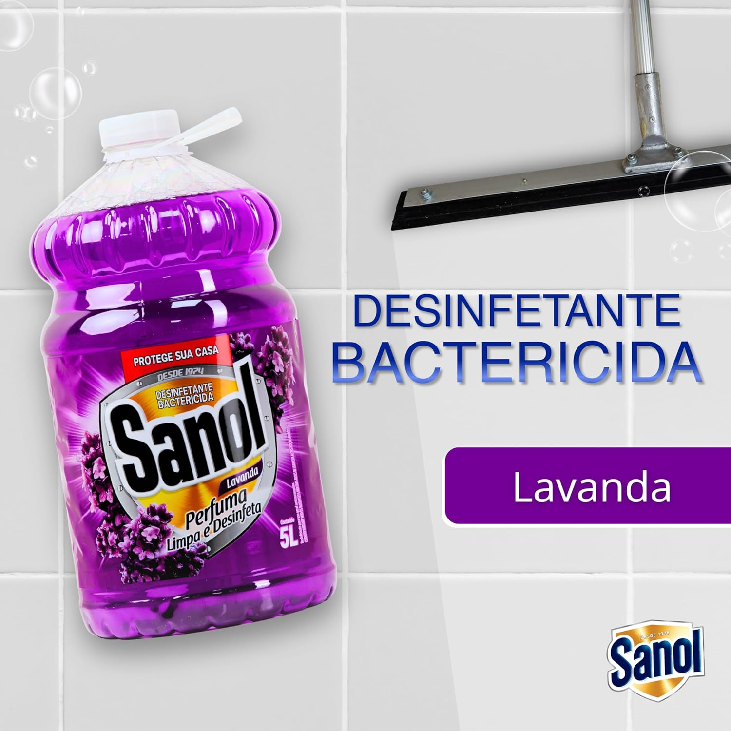Sanol Desinfetante Líquido Para Uso Geral Lavanda 5 Litros Roxo