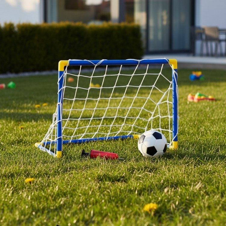 Kit Mini Trave de Futebol Infantil Golzinho Gol com Bola e Bomba Brinquedo Jogo Chute a Gol - ATENTU - Esportes Infantil - Magazine Promosam