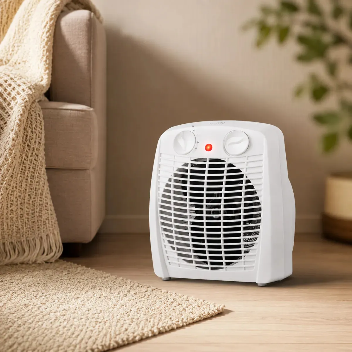 Aquecedor Elétrico Aq100 Com Ventilador Potência De 1800w Função Turbo Warm Branco Kian