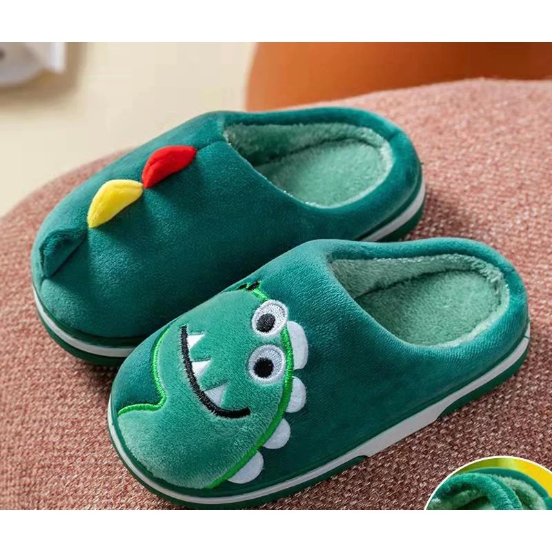 Pantufa Dinossauro De Desenho Animado infantil De Inverno Quente Antiderrapante - Confortável | Shopee Brasil