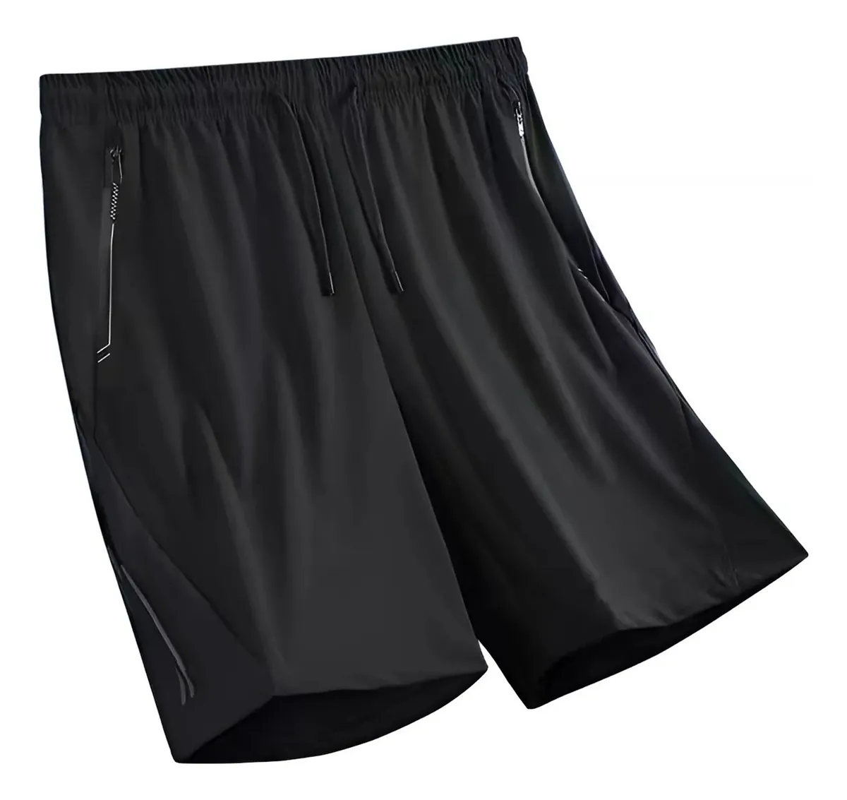 Short Masculino Bermuda 2 Bolsos Zíper Secagem Rápida Fina