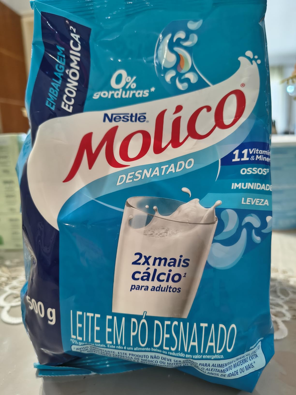Molico Leite Em Pó Desnatado Total Cálcio 500G