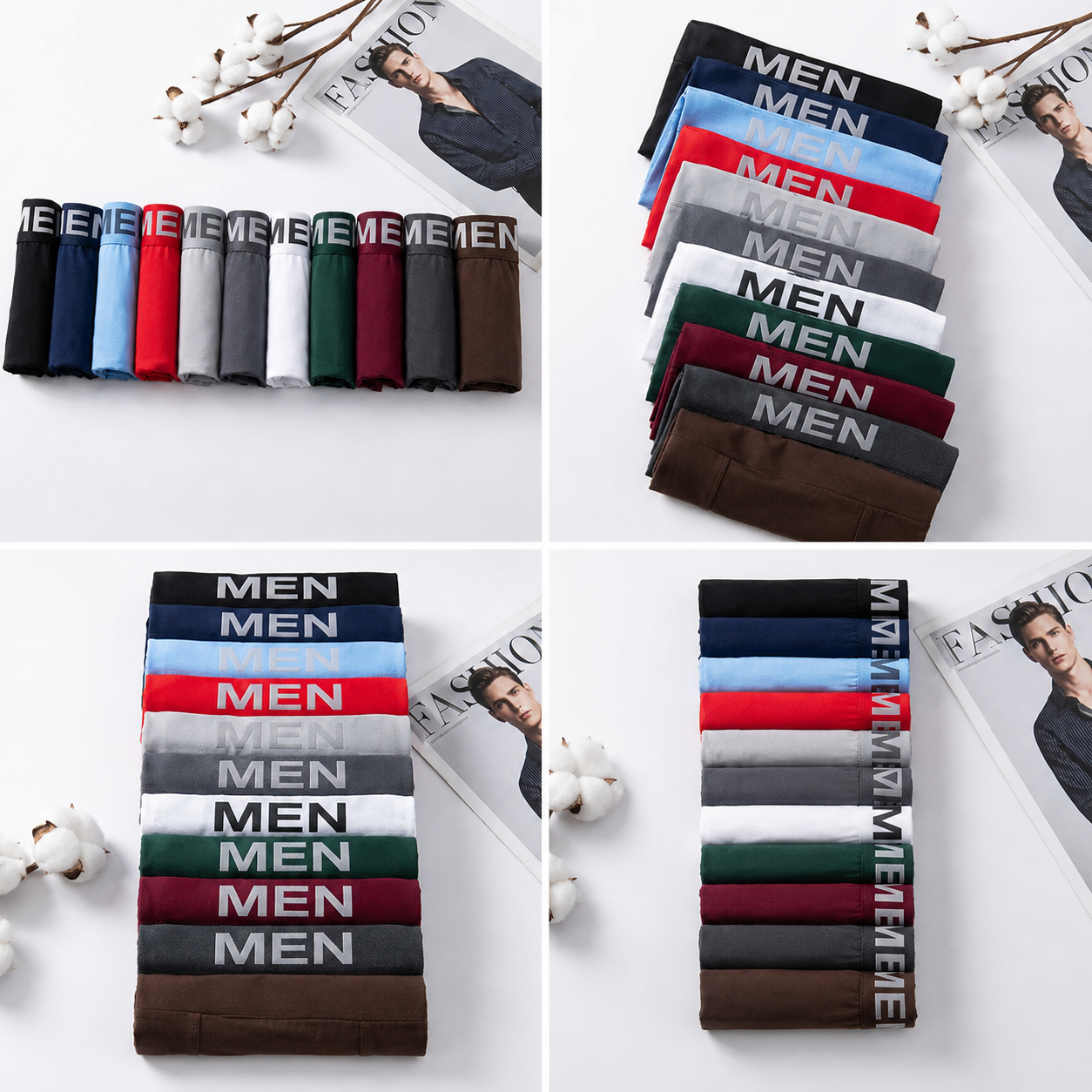 Kit 12 Cueca Boxer Masculina Microfibra Adulto Premium
