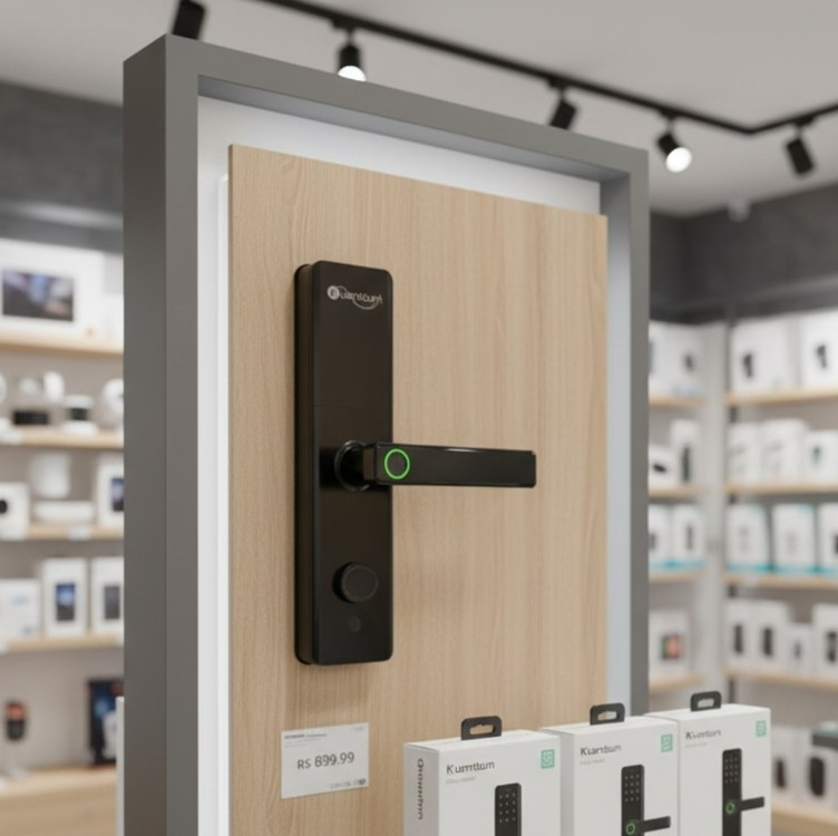 Fechadura Digital Keltech Kt-1000 Biométrica Senha App Tuya Cor Preto
