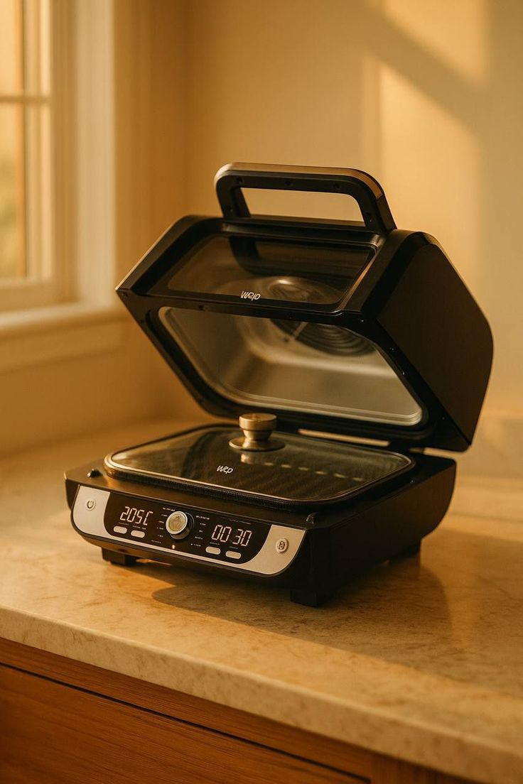 Fritadeira Elétrica Air Fryer WAP Cozinha Barbecue com Painel Digital e 12 Funções Preto e cinza
