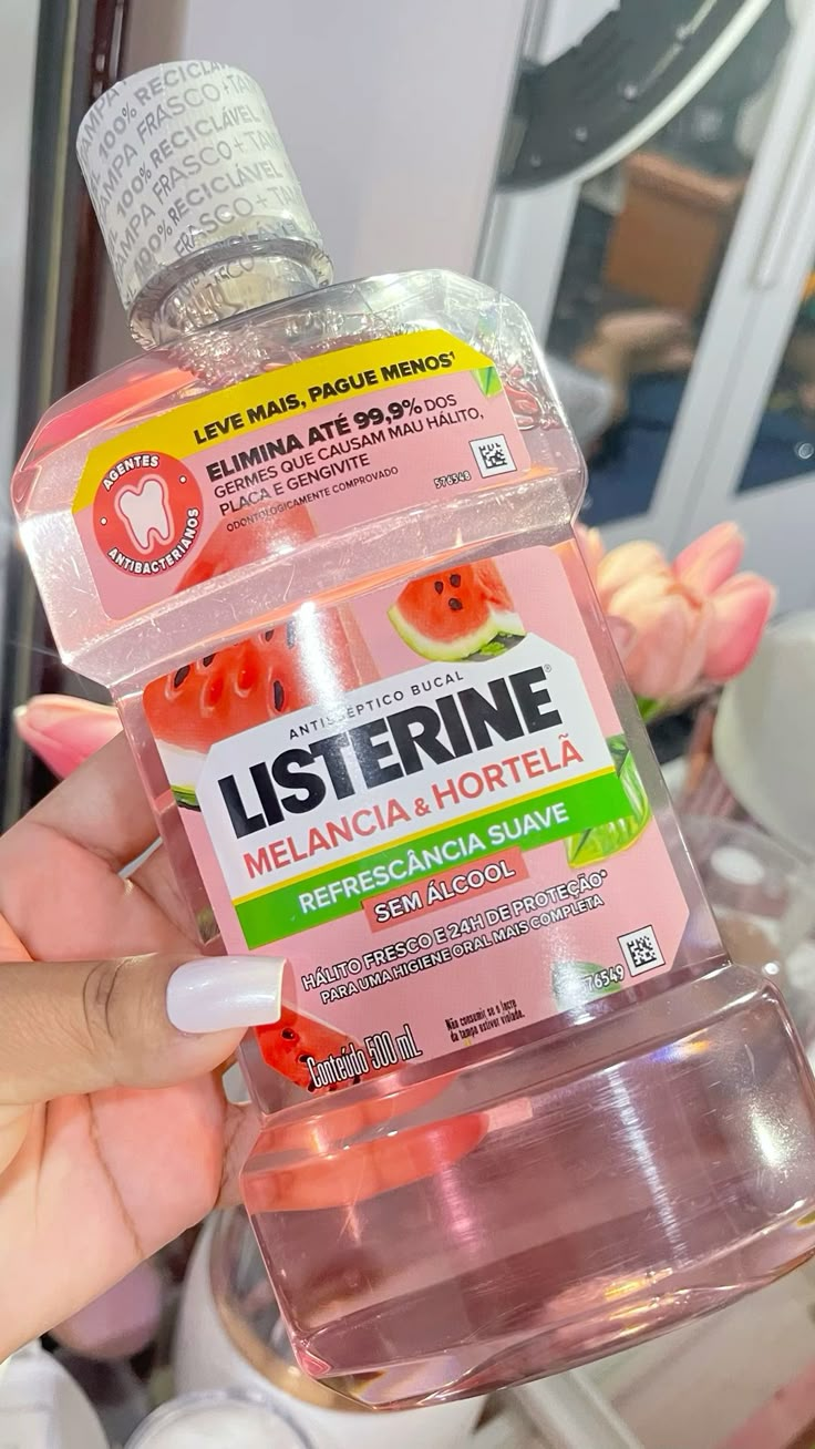 Listerine Enxaguante Bucal Melancia & Hortelã Sem Álcool, 1L