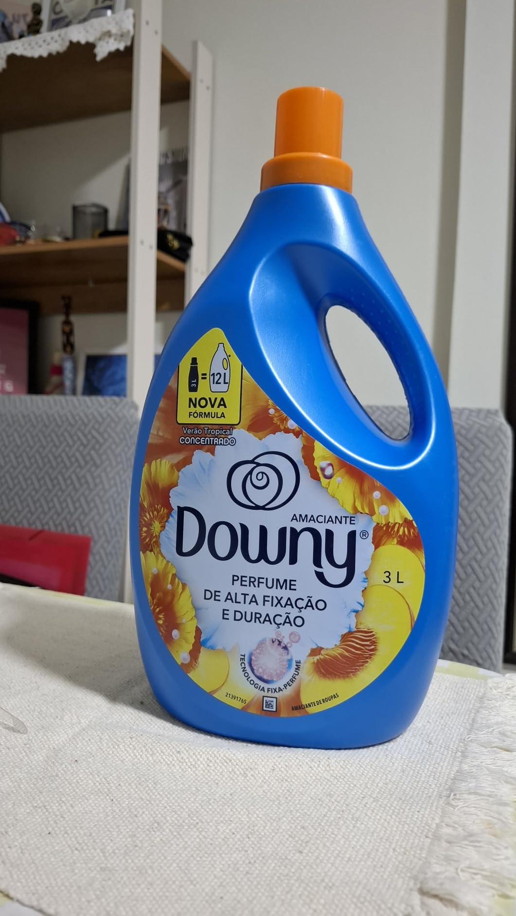 Downy Verão Tropical Amaciante Líquido Concentrado 3L (Rende 12L)