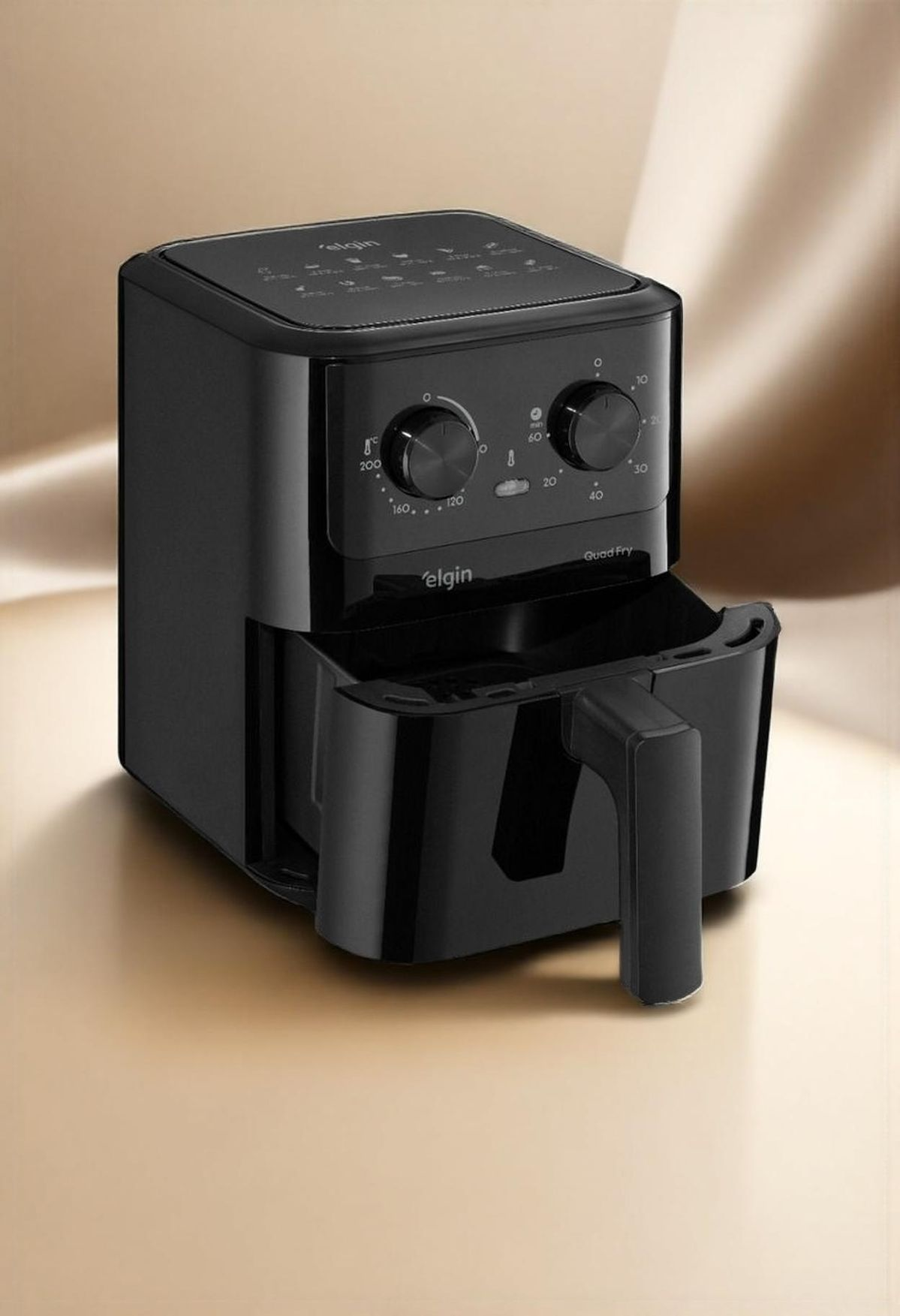 Fritadeira Elétrica Air Fryer Quad Fry 4,2 L,1400w Preto Elgin
