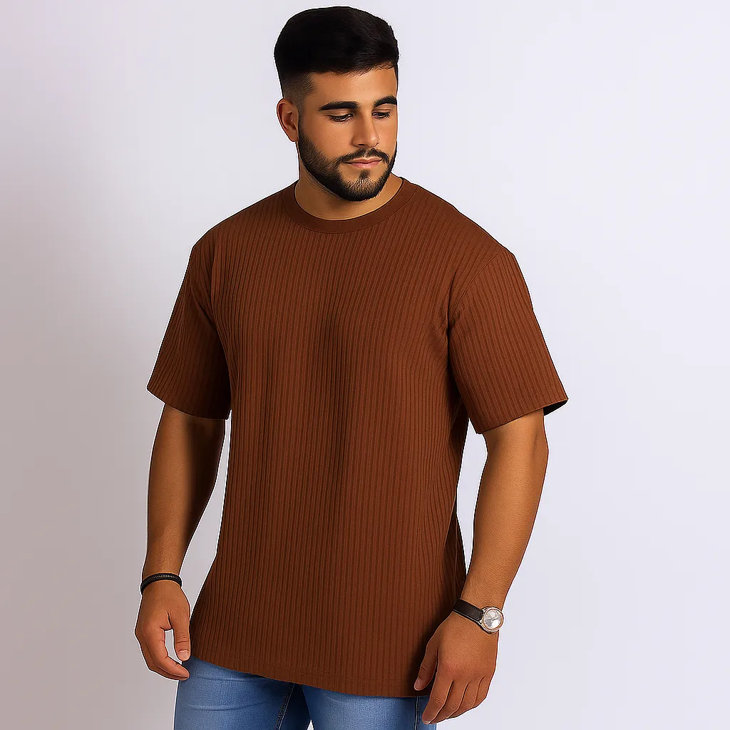 Kit 2 Camisetas Oversized Masculina Texturizado Premium