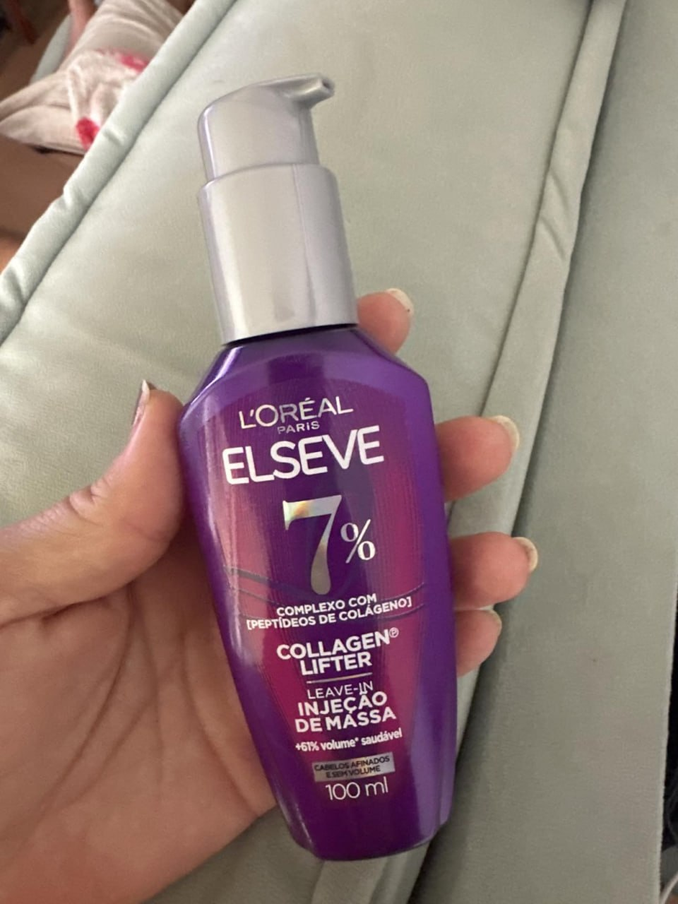 Elseve Collagen Lifter Leave-in Sérum Capilar Para Cabelos Finos Injeção de Massa com Peptídeos de Colágeno Aumenta o Volume em 61% e Encorpa os Fios por 72h 100ml