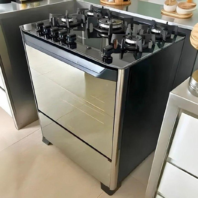 Fogão 5 bocas Dako Magister Style com Mesa de Vidro e Tripla Chama - Bivolt