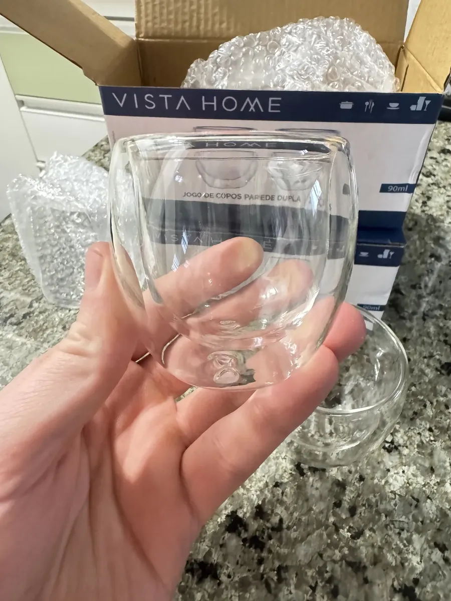 Copos De Vidro Borosilicato Duplo Nespresso 6 Unidades Cor Transparente