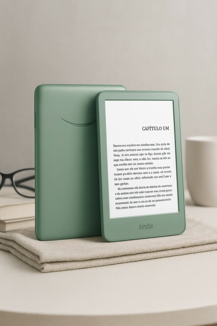 Kindle 16GB modelo2024, tela antirreflexo, troca de página rápida, luz ajustável e bateria longa duração, Cor Verde | Shopee Brasil