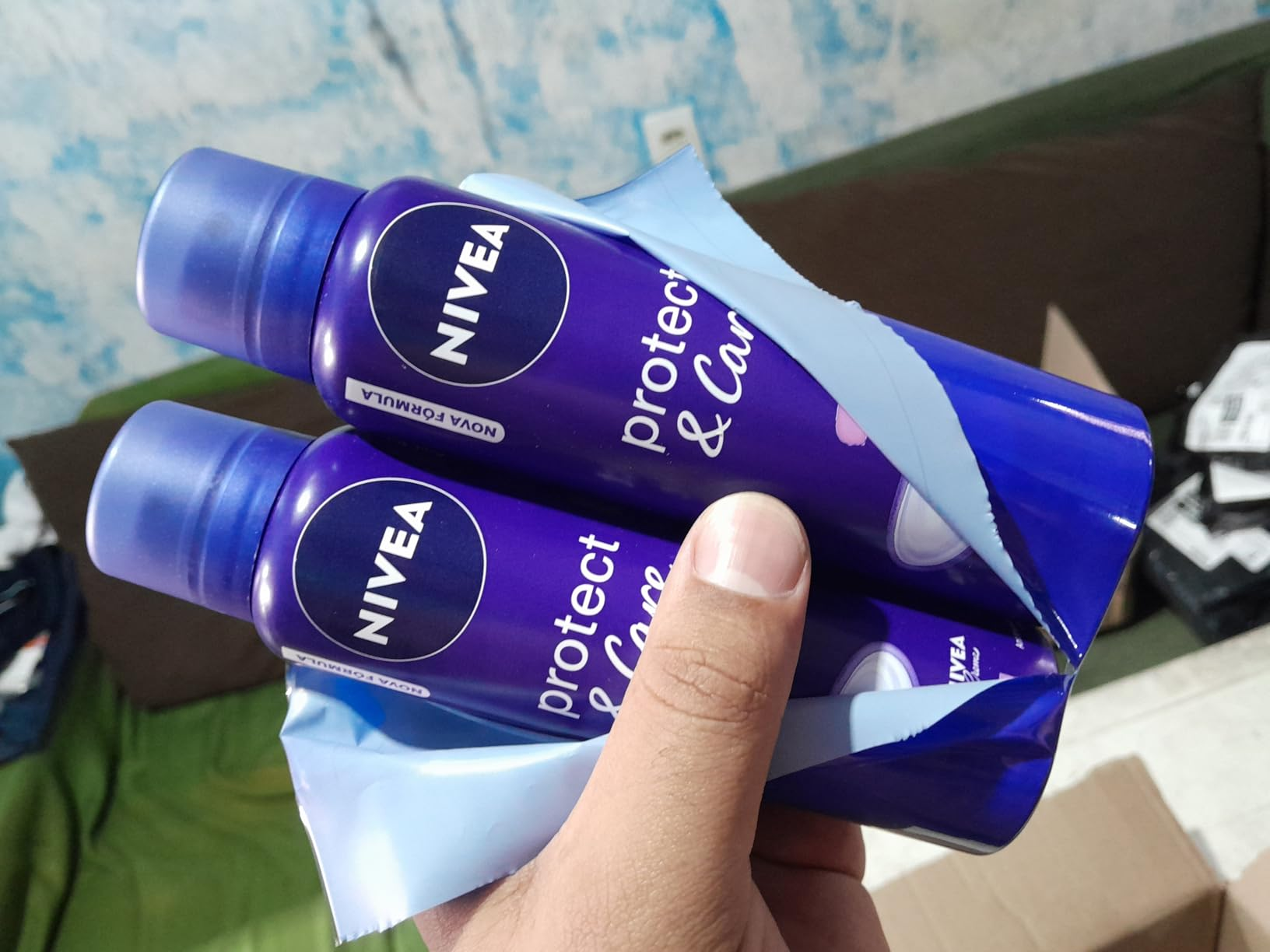 NIVEA Desodorante Aerossol Protect & Care 150 ml – Kit com 2 Unidades