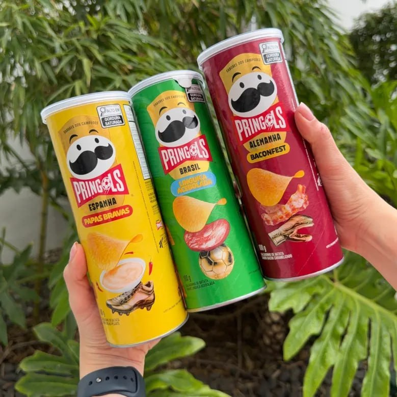 Salgadinho Batata Frita Pringles Tripack Especial Festa do Futebol