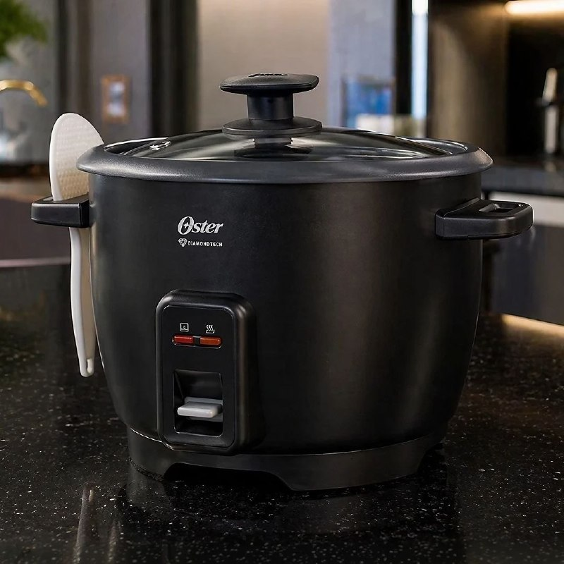 Panela Elétrica De Arroz Diamondtech Oster Black 1,2l Oster