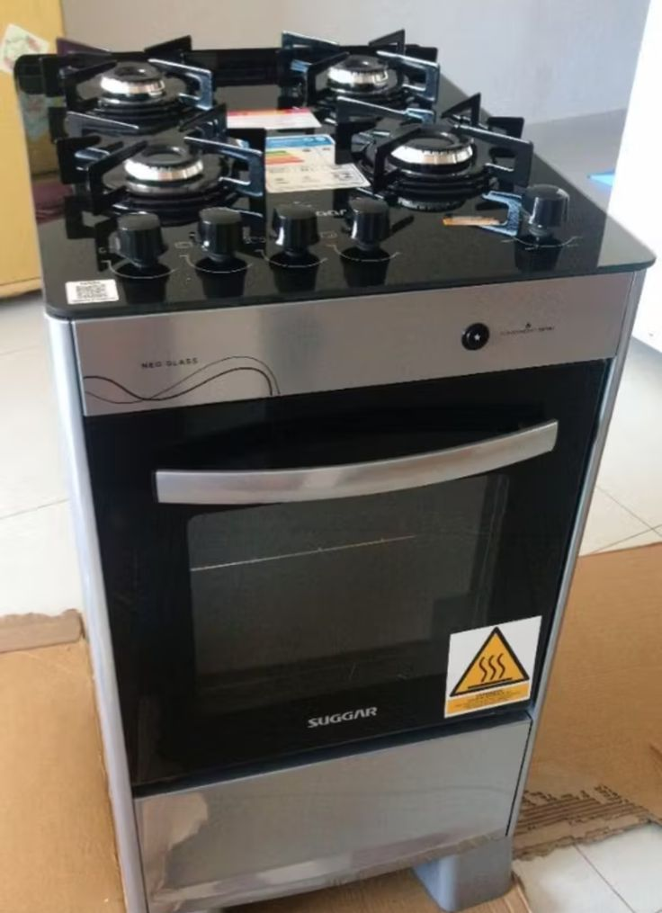 Fogão Suggar Neo Glass 4 Queimadores Prata Bivolt Fgvng410prix - Fogão 4 Bocas - Magazine Promosam