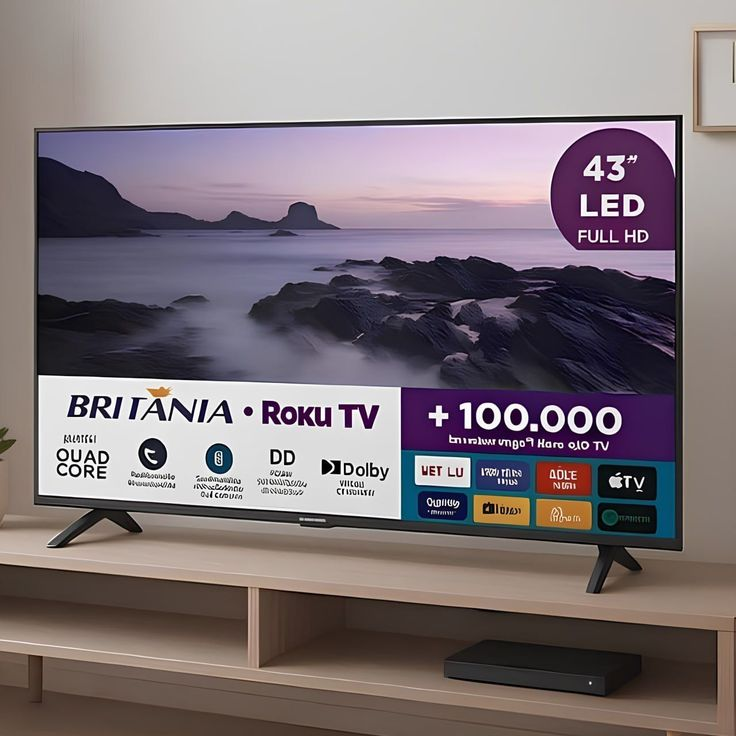 Smart TV 43" Britânia B43KRA Full HD Roku TV