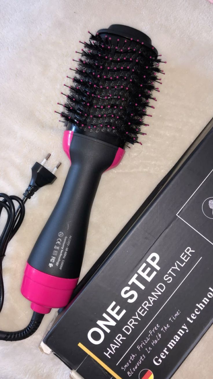 Escova Secadora Modeladora Jimmystore 1000W Íons Anti-Frizz Alisadora 3 em 1 110V Preta