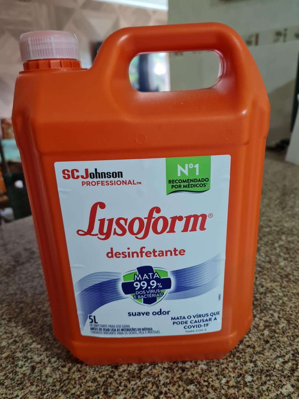 Lysoform Suave Odor, Desinfetante Líquido, Limpeza Casa, 5L