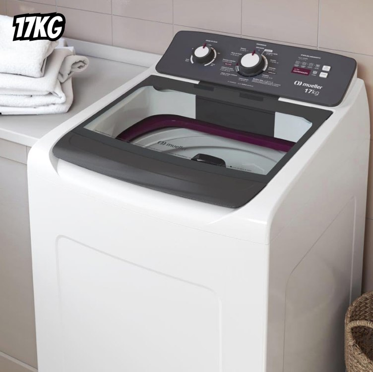 Mueller Máquina de Lavar 17Kg Mueller Automática MLA17 Branco 220V
