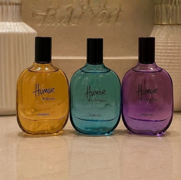 Kit Natura Humor Mood Boosters: Colônia Vibrações 25ml + Confiança 25ml + Ânimo 25ml (layering/sobreposições))