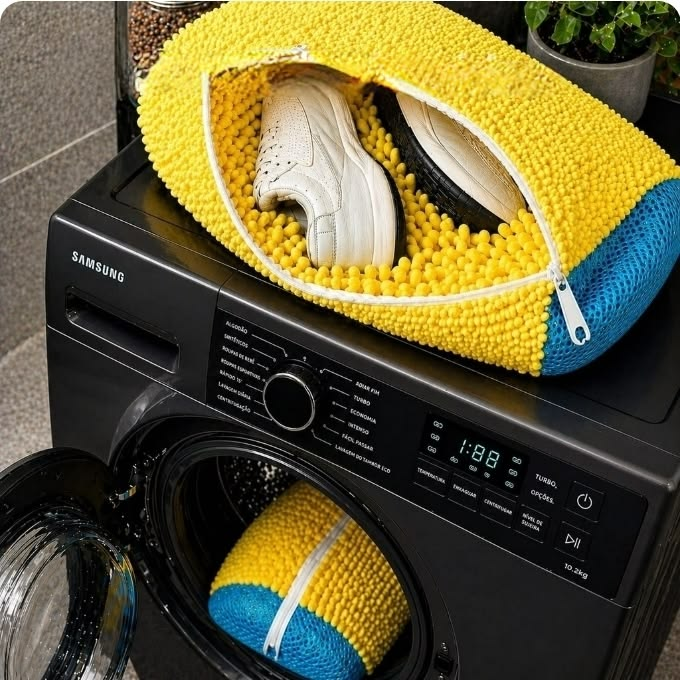 Kit 2 Saco Para Lavar Sapatos Na Máquina De Lavar Prático