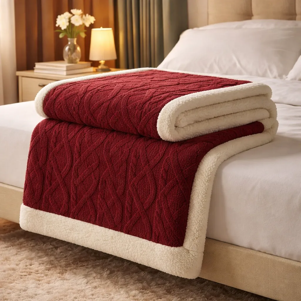 Cobertor Manta De Casal 2,00x1,80 Canelada Sherpa Cores