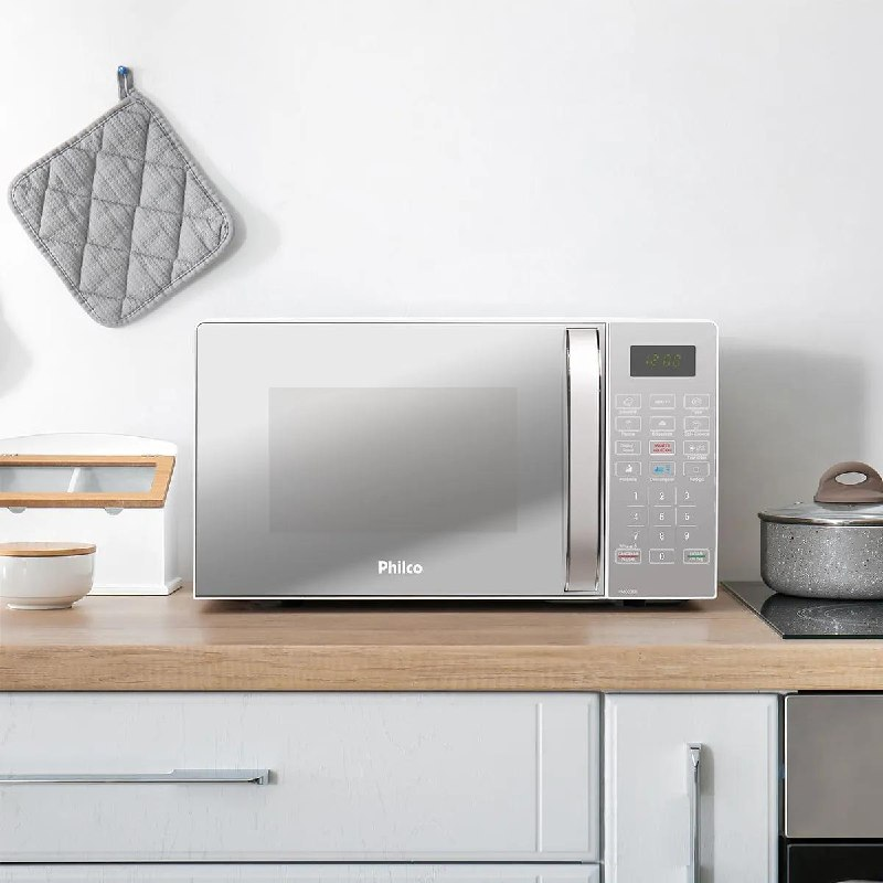 Micro-ondas Philco PMO23EB Limpa Fácil 20L Potência de 1100W Cor Branco
