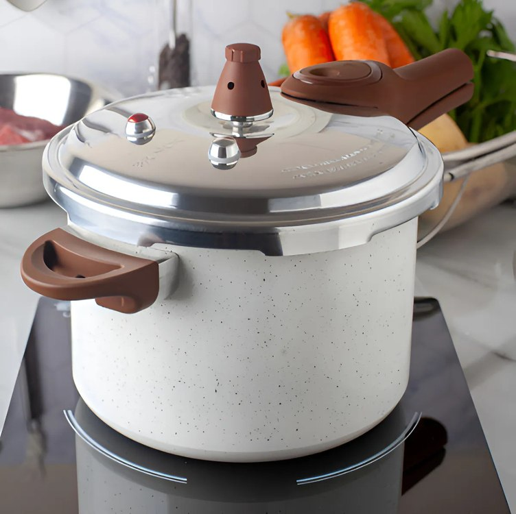 Panela Pressao Brinox 4952/103 Ceramic Pressure Indução 6,8l Vanilla