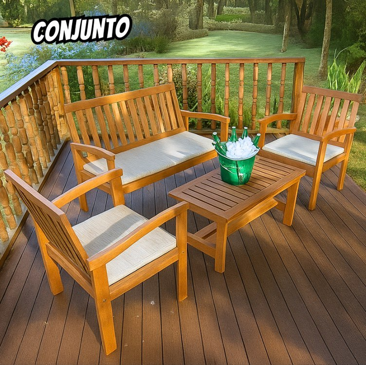 Conjunto Robust Tecido Bege Magazine Decor