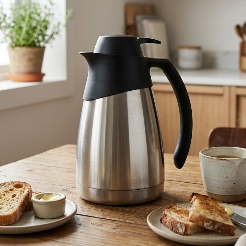 Bule Termico Acolher 100% Inox 500ml Sanremo Garrafa Térmica Café Chá Leite SR1040