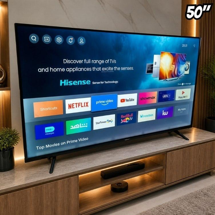 Hisense Smart TV 4K 50" Polegadas 50Q6QVV com Processador AI, Dolby Vision, HDR10+, HLG, Filmmaker Mode, Dolby Gaming, Dolby Atmos, MiraCast e Compatibilidade Alexa e Google