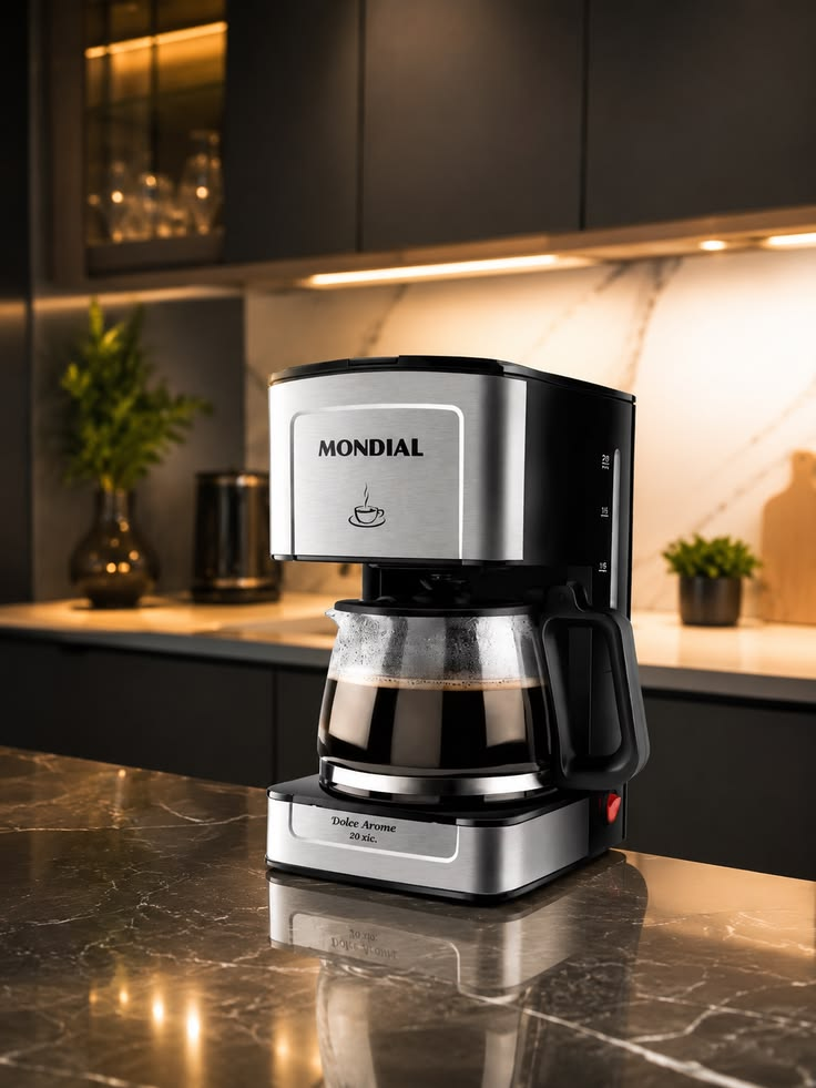 MONDIAL Cafeteira Elétrica Dolce Arome, 110V, 550W, Preto/Inox - C-43-20X-SI