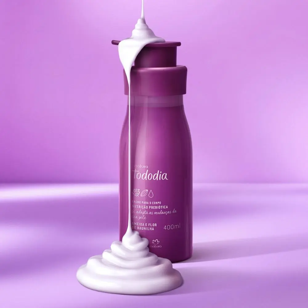 Creme Hidratante Corporal Natura Todo Día 400 ml Fragrância Ameixa e Flor de Baunilha