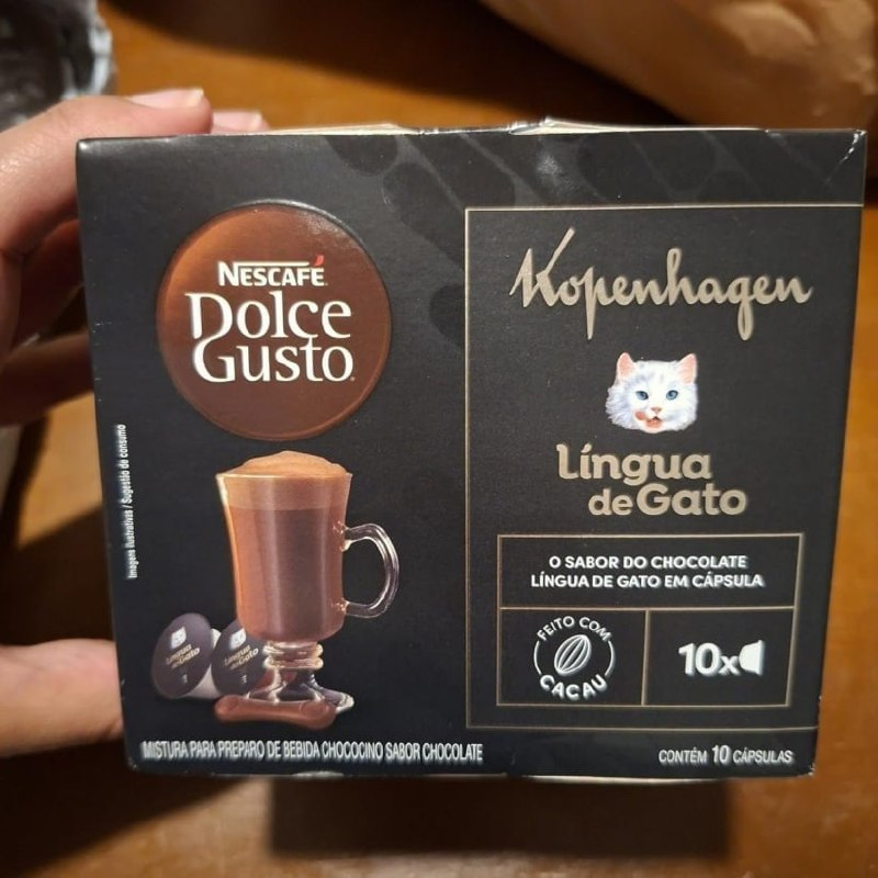 Achocolatado em Cápsula Nescafé Dolce Gusto Kopenhagen Língua de Gato 10 cápsulas
